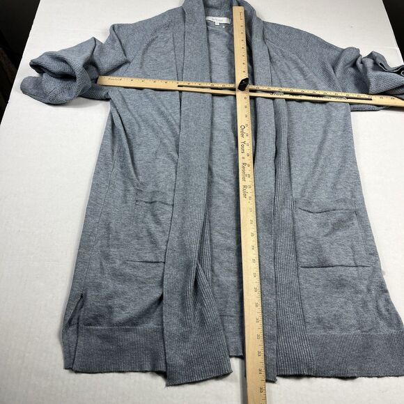 Verve Ami Longline Cardigan Blue Soft Knit Open Front Cozy Comfort Sweater XL - Picture 5 of 10